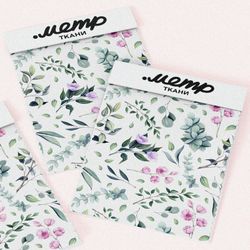 Ткань сатин мечтательный и нежный цветок