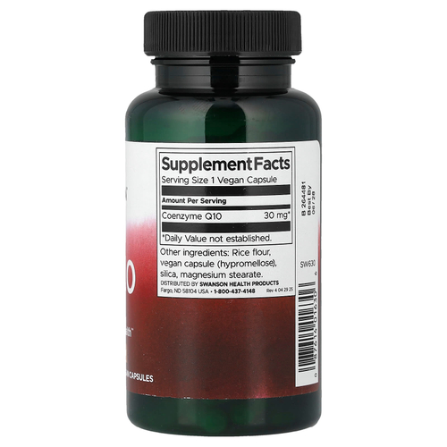 Swanson, коэнзимQ10, 30 мг, 120 веганских капсул