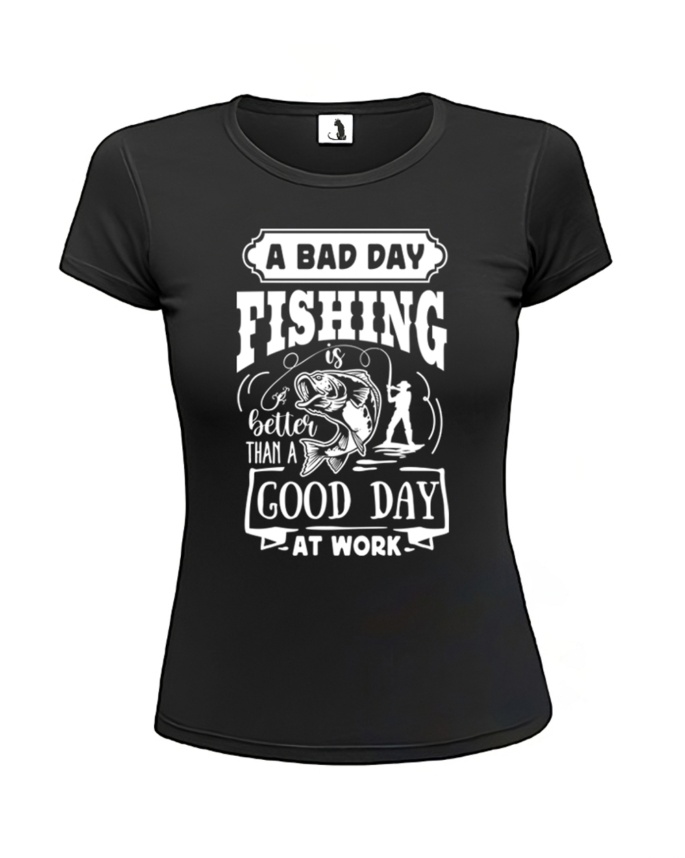 Футболка A bad day fishing