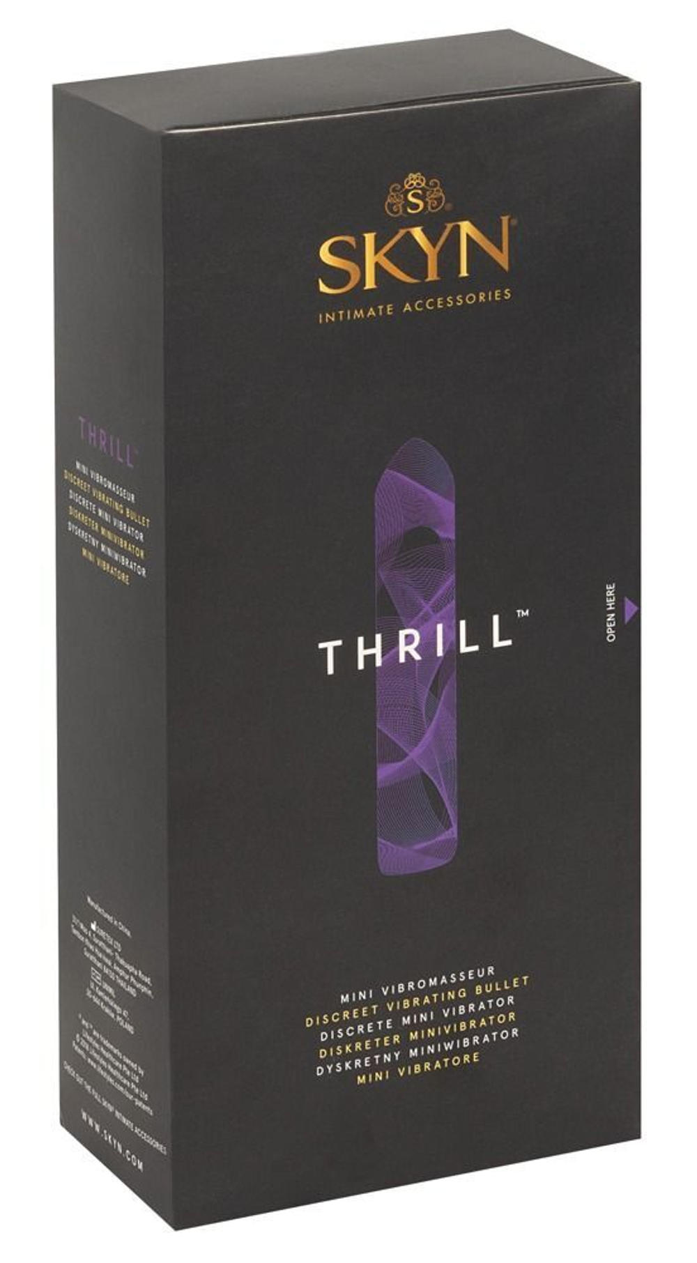 Золотистая перезаряжаемая вибропуля Skyn Thrill (Цвет: золотистый)