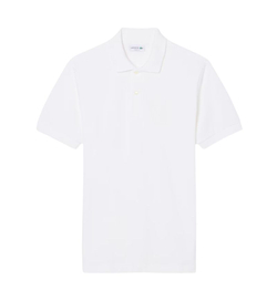 Мужское теннисное поло Lacoste Classic Fit Embroidery Detail Petit Piqué - white