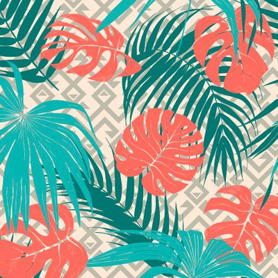 тропические листья