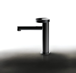 Смеситель для раковины Gessi Anello, низкий, однорычажный, без донного клапана, цвет Black Metal Brushed PVD