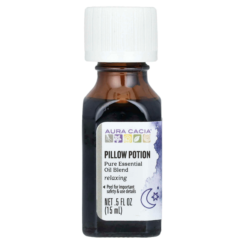 Aura Cacia, Смесь чистых эфирных масел, зелье для подушек, 15 мл (0,5 жидк. унц.)