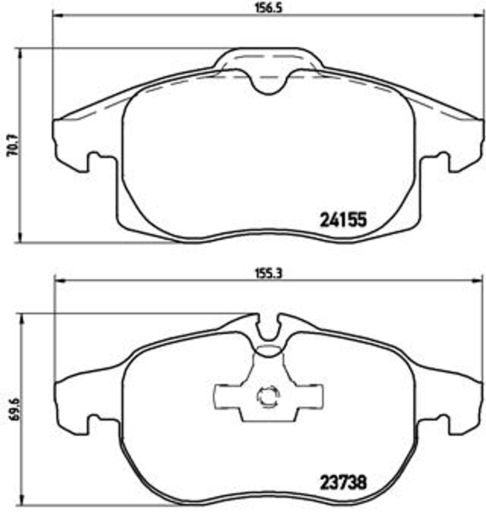 BREMBO - P10011-BRB - Brake Pad Set, disc brake