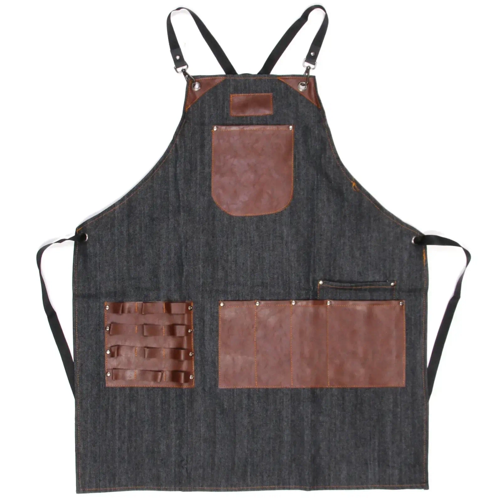 Фартук универсальный рабочий «PATRON», четыре кармана, цвет черный, 81*68см