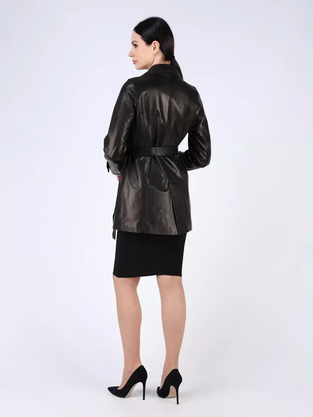 Кожаная куртка демисезонная пиджак