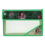 Папка А4 на кнопке, прозрачный пластик, дизайн на уголке, 50мм, микс 12 дизайнов