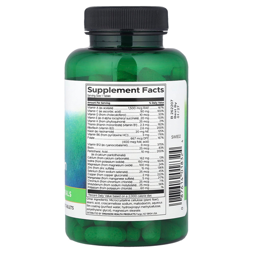 Swanson, Just One Complete Multi, мультивитаминный комплекс, без железа, 130 таблеток