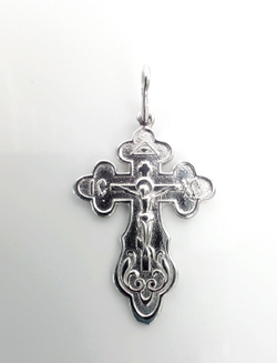 Крестик Эстерелла, серебро 925 пробы, родирование/Ф