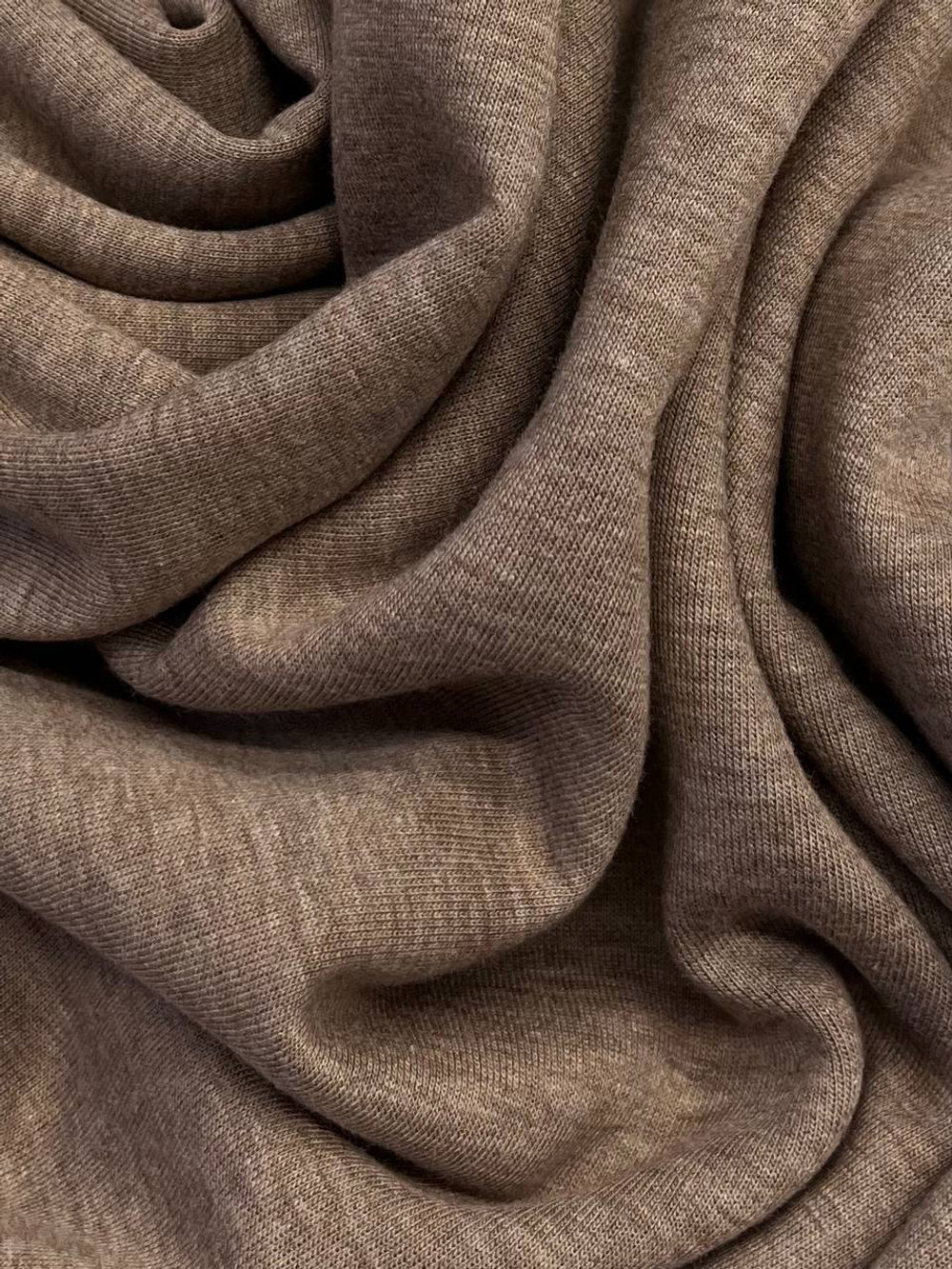 Трикотаж хлопок с п/э и эластаном розово-бежевый