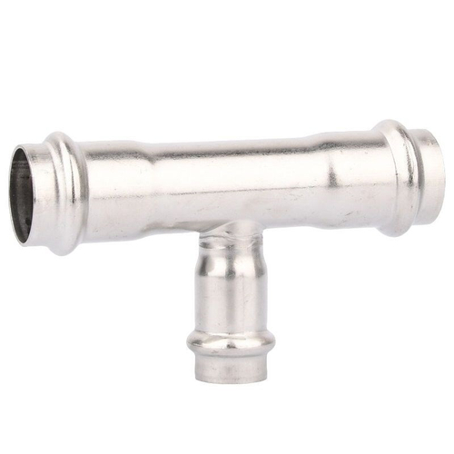 Тройник 22-15-22, WAAG Heavy Inox, пресс-пресс, сталь нержавеющая