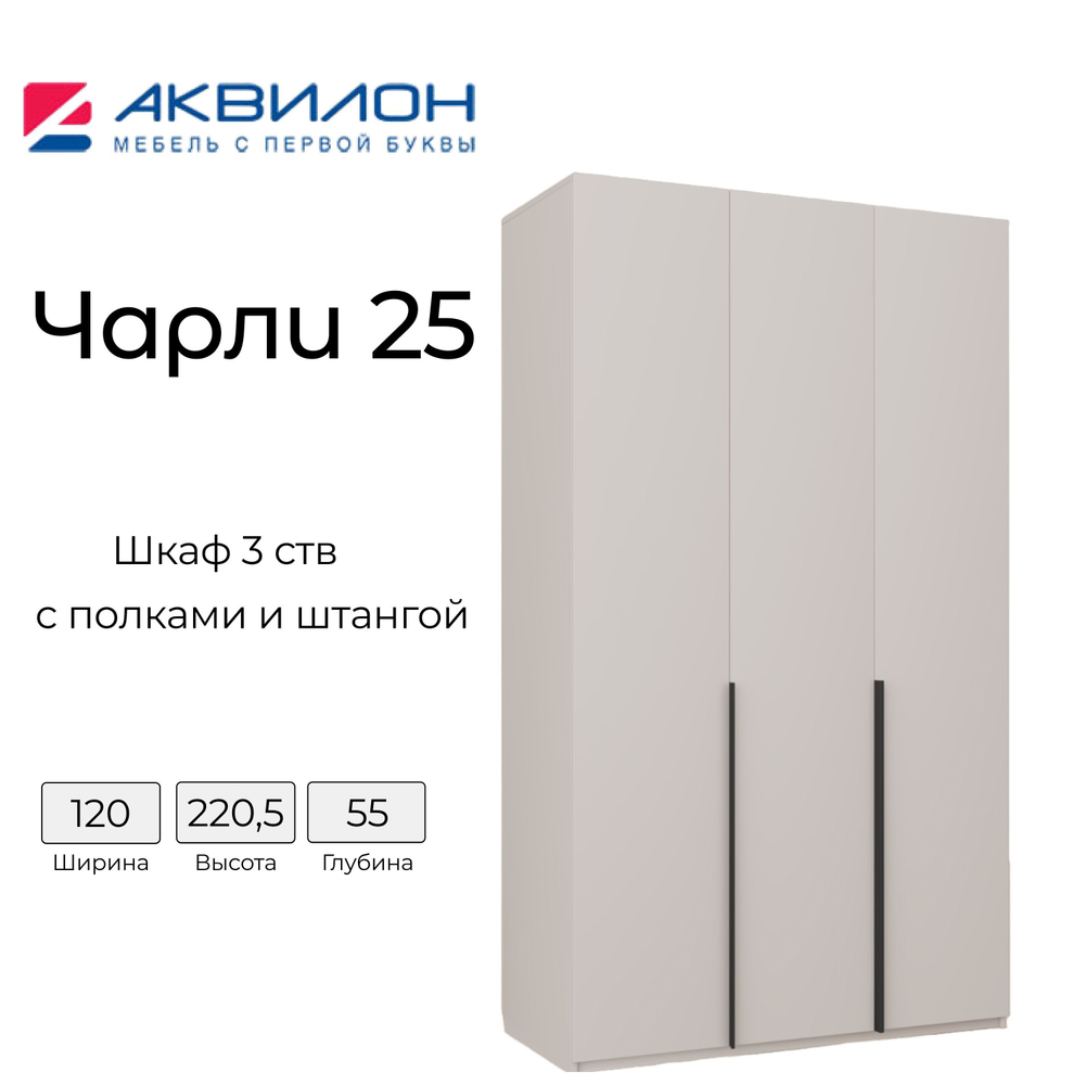 шкаф для одежды распашной Чарли №25, 120х55х220 см