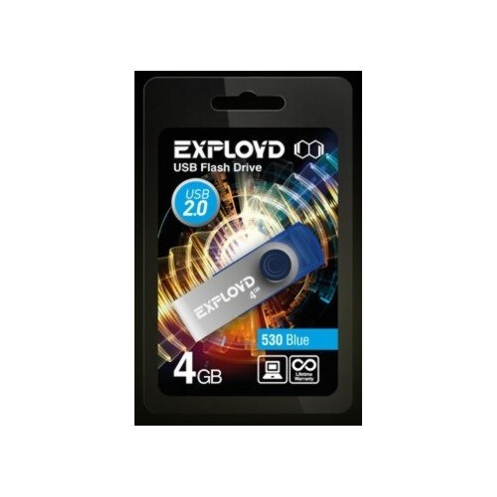 USB Флешка 4GB Exployd 530, USB 2.0, синяя