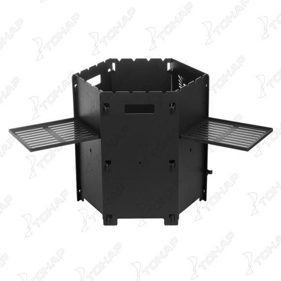 Печь под казан сборная ПКM-02С, дверца, столики, ст.3 мм, терм.покрытие, сумка (T-HS-PKM-02S) Helios