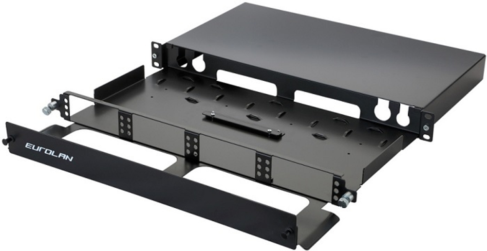 Кросс оптический стоечный 19" выдвижной 1U Eurolan 47M-20-00-02BL