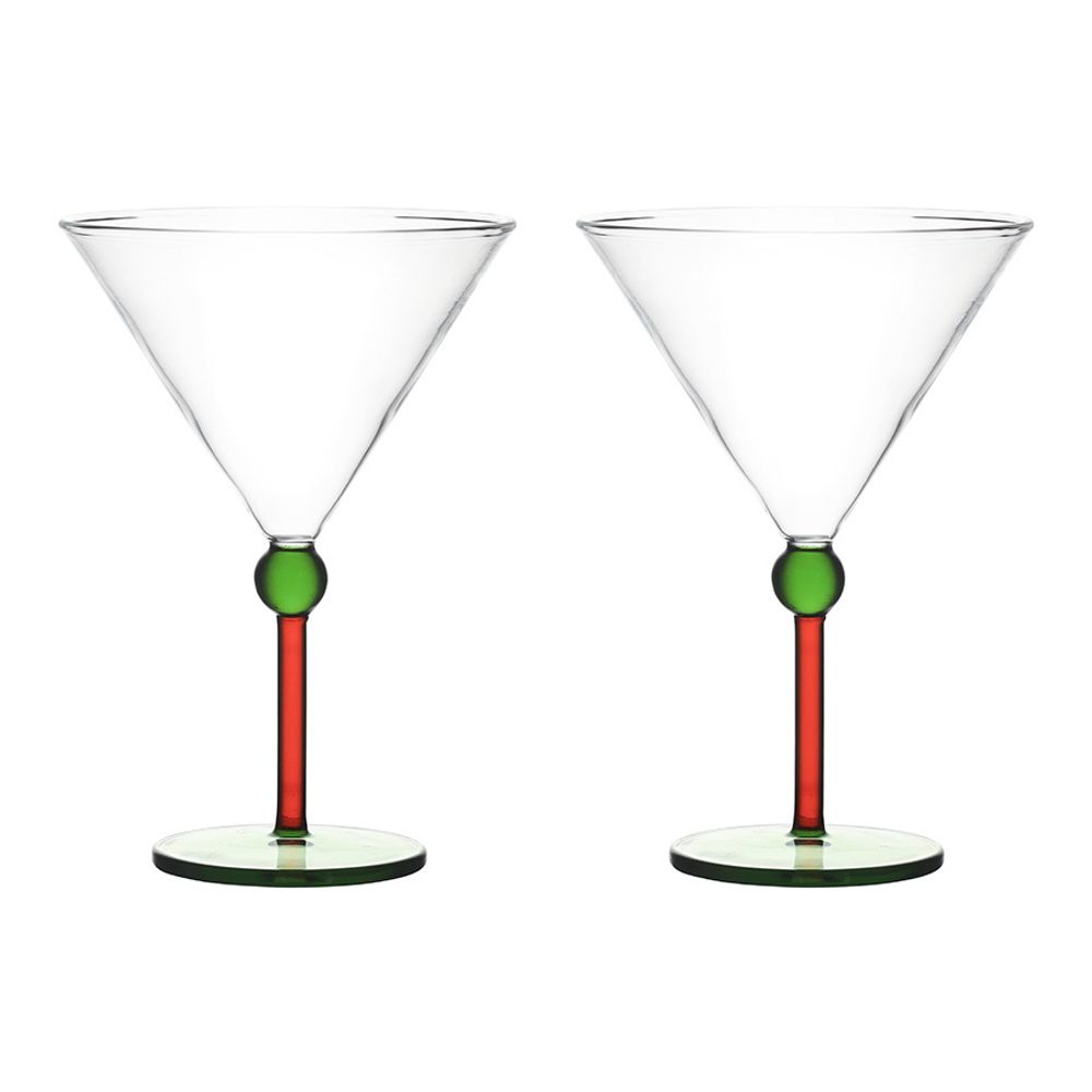 Набор креманок Orb, 260 мл, зеленый/красный, 2 шт