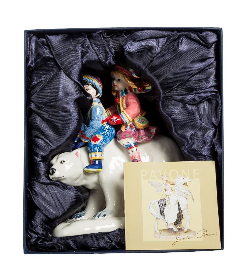 JP-52/ 3 Статуэтка «Дети и белый медведь» (Pavone)