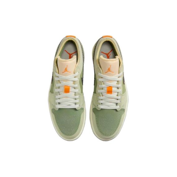 Jordan Air Jordan 1 Винтажные баскетбольные кроссовки Low Топ Зеленый Мужские