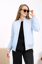 Бомбер женский демисезонный "HN-4" голубой