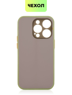 Чехол BROSCORP для Apple iPhone 14 Pro оптом (арт. IP14PRO-ST-TPU-GREEN-ORANGE)