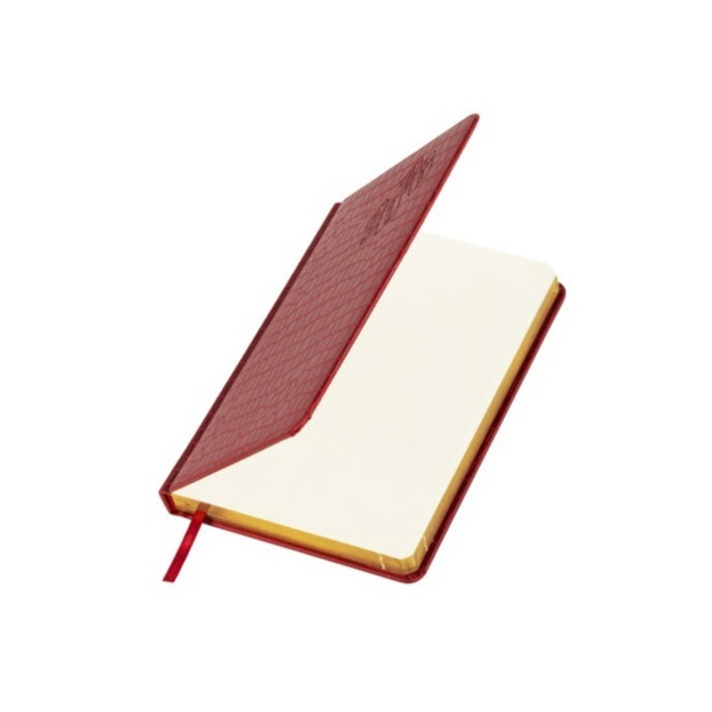 Ежедневник А-5 2026 BRAUBERG Comodo, под кожу, красный, золотой срез 117048