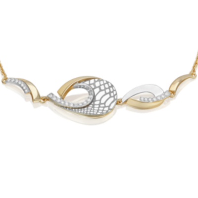 Браслет с принтом «Питон» из лимонного золота c фианитами Артикул: 05-0804-00-401-1121