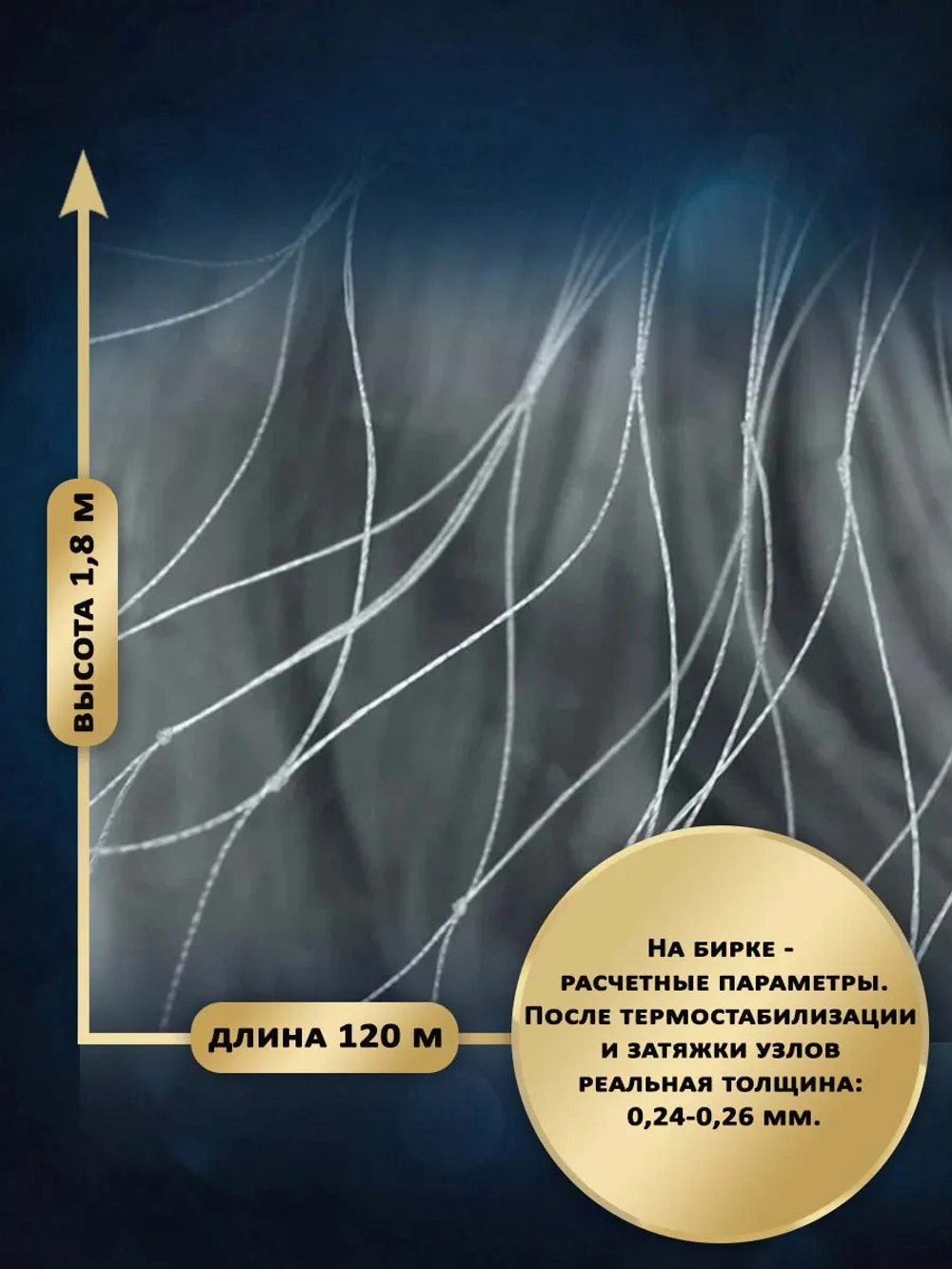 Сетеполотно леска заградительное кукла рыболовная M 0,17 30