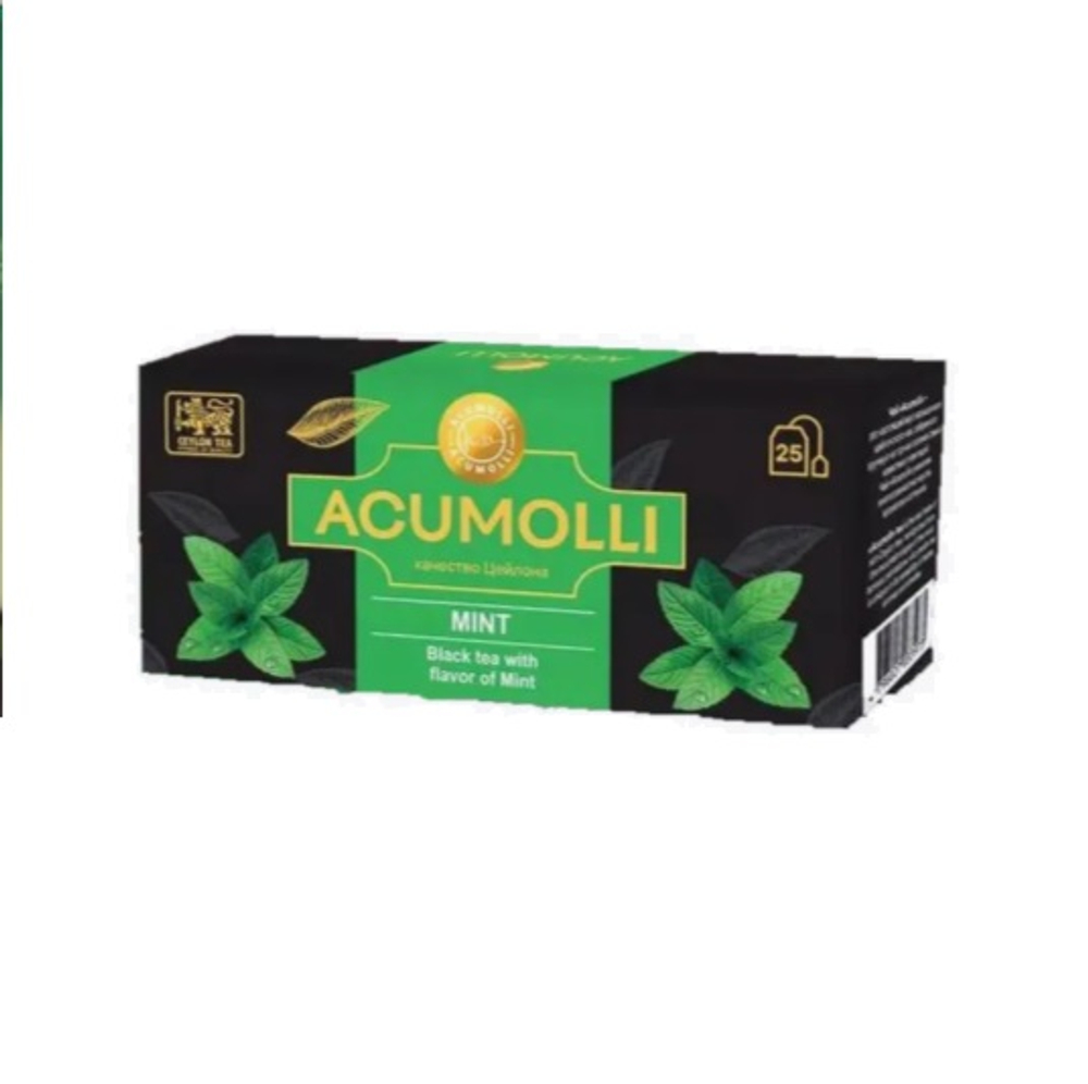 Чай АКУМОЛЛИ черный MINT 25пак