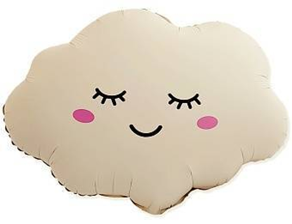 Шар (27''/69 см) Фигура, Облако, Кремовый, Матовый