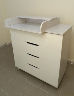 Пеленальный комод ИНКАНТО-ЮГ ,белый, белый\дуб, серый