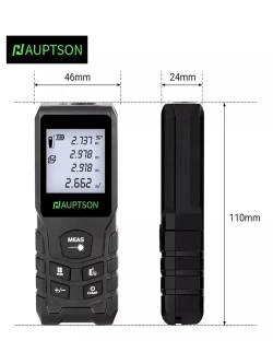 Дальномер лазерный, 70M, Лазерный дальномер, АКБ*2, рулетка строительная