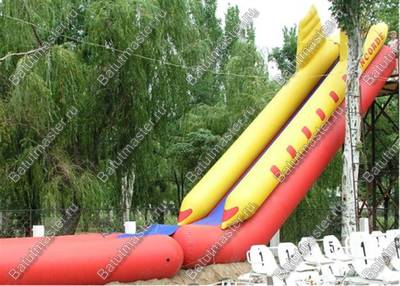 Водная горка «Самолет 2» для вышки (опоры), 15×2,5×8 м