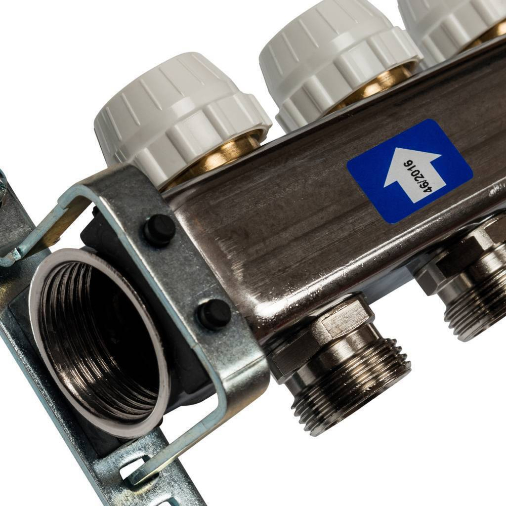 SMS 0917  000006 STOUT Коллектор из нержавеющей стали с расходомерами 6 вых.