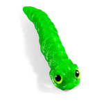 Гибкая игрушка-антистресс, змея с глазами, 3D печать, 13 см., зеленая