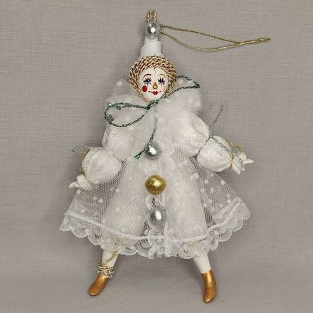 Елочная игрушка Белый клоун