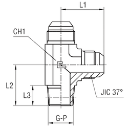 Штуцер FLC JIC 3/4" BSPT3/8"