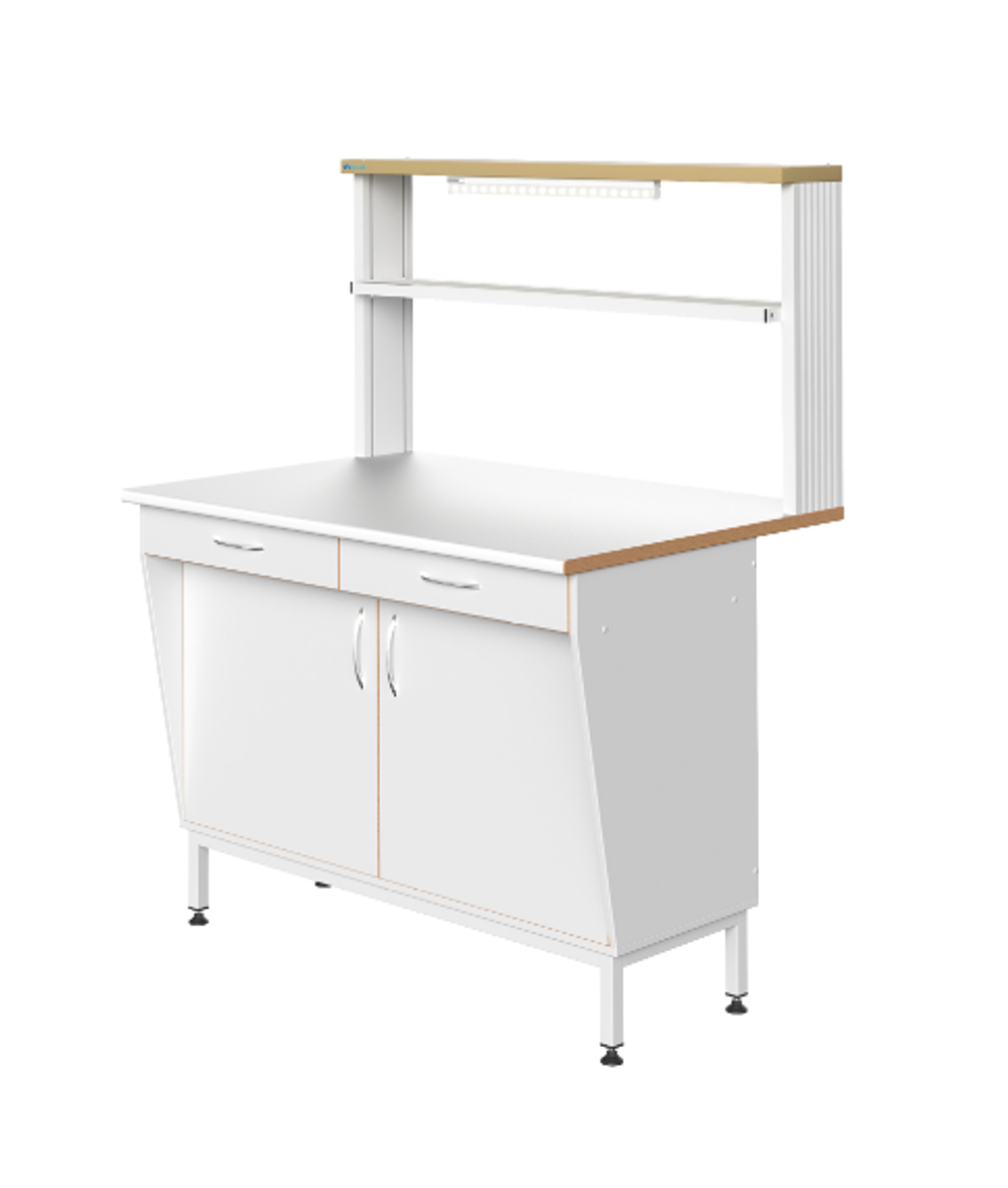 Стол пристенный физический ПФЛ с рабочей поверхностью из ламината