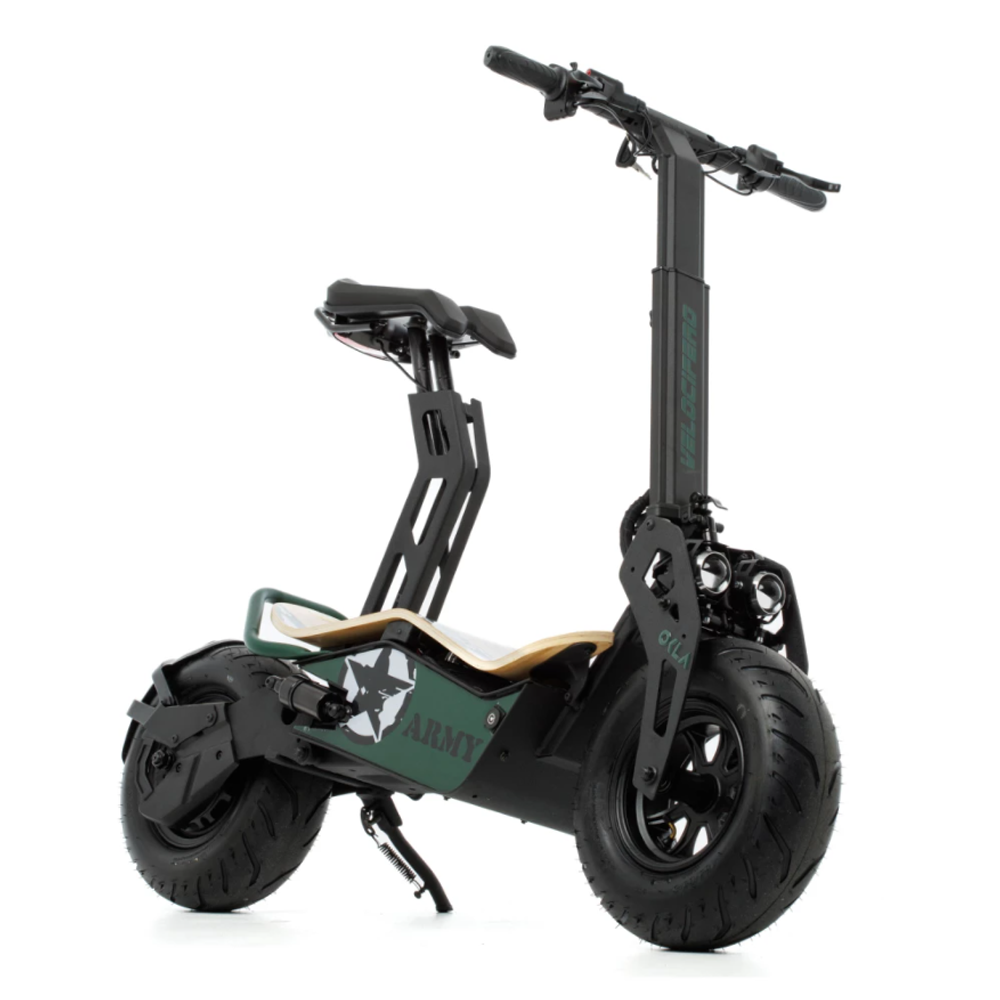 Электросамокат Velocifero MAD 1000W (Army) с сиденьем