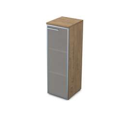 9ПЛ.017.6 Пенал средний со стеклом (400*450*1245) , левый