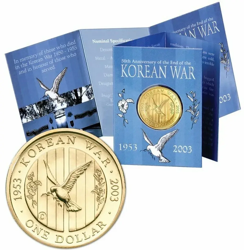 Австралия 1 доллар, 2003 50 лет окончанию Корейской войны UNC