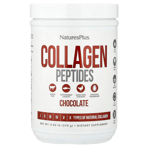 NaturesPlus, Коллагеновые пептиды, шоколадные, 378 г (0,83 фунта)