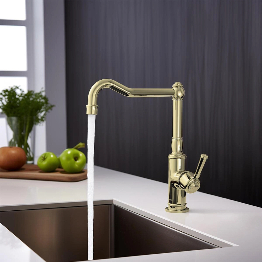 Смеситель для кухни Aquatek Классик AQ1580PG Полированное золото
