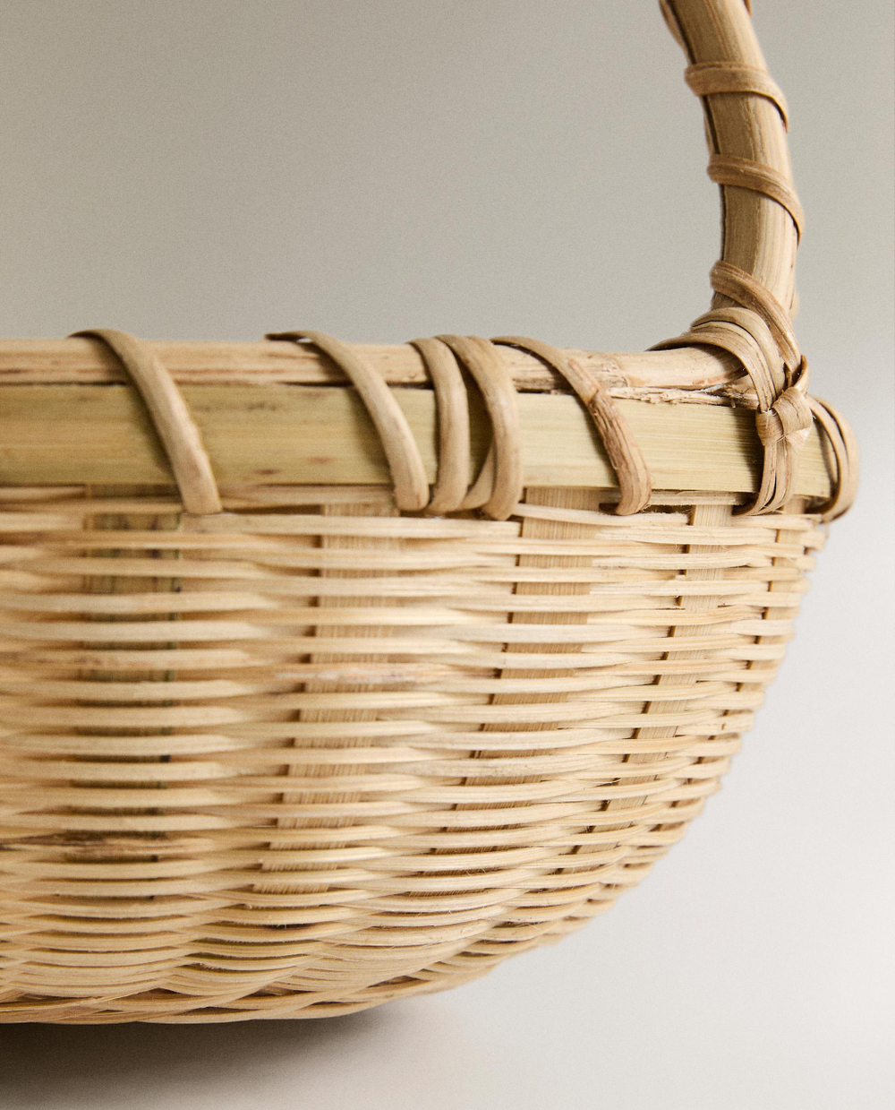 Zara Home Корзина из бамбука, цвет бежевый, 23 см