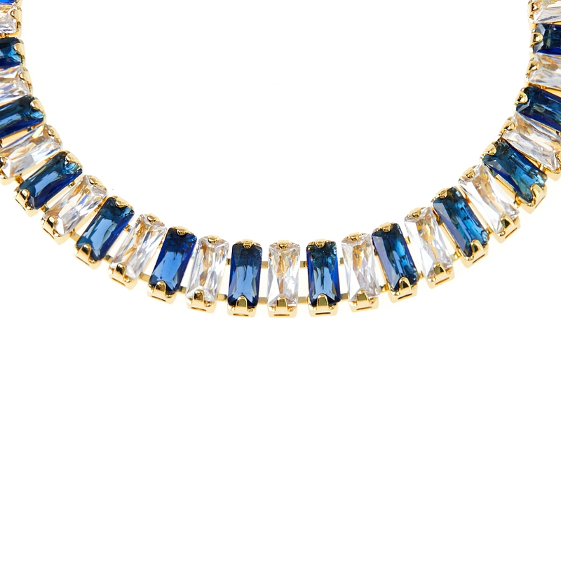 Браслет Золотой Багет – Прозрачный