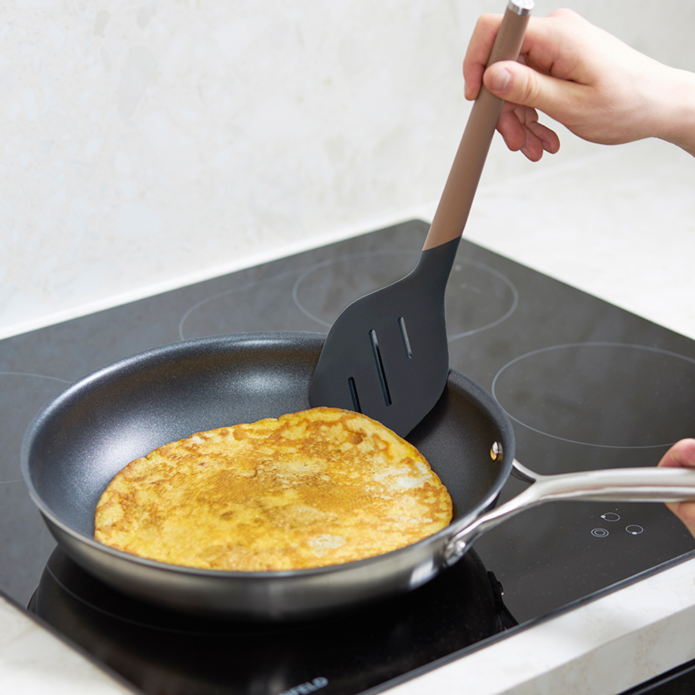 Лопатка с прорезями smartchef, 32 см, капучино-графит