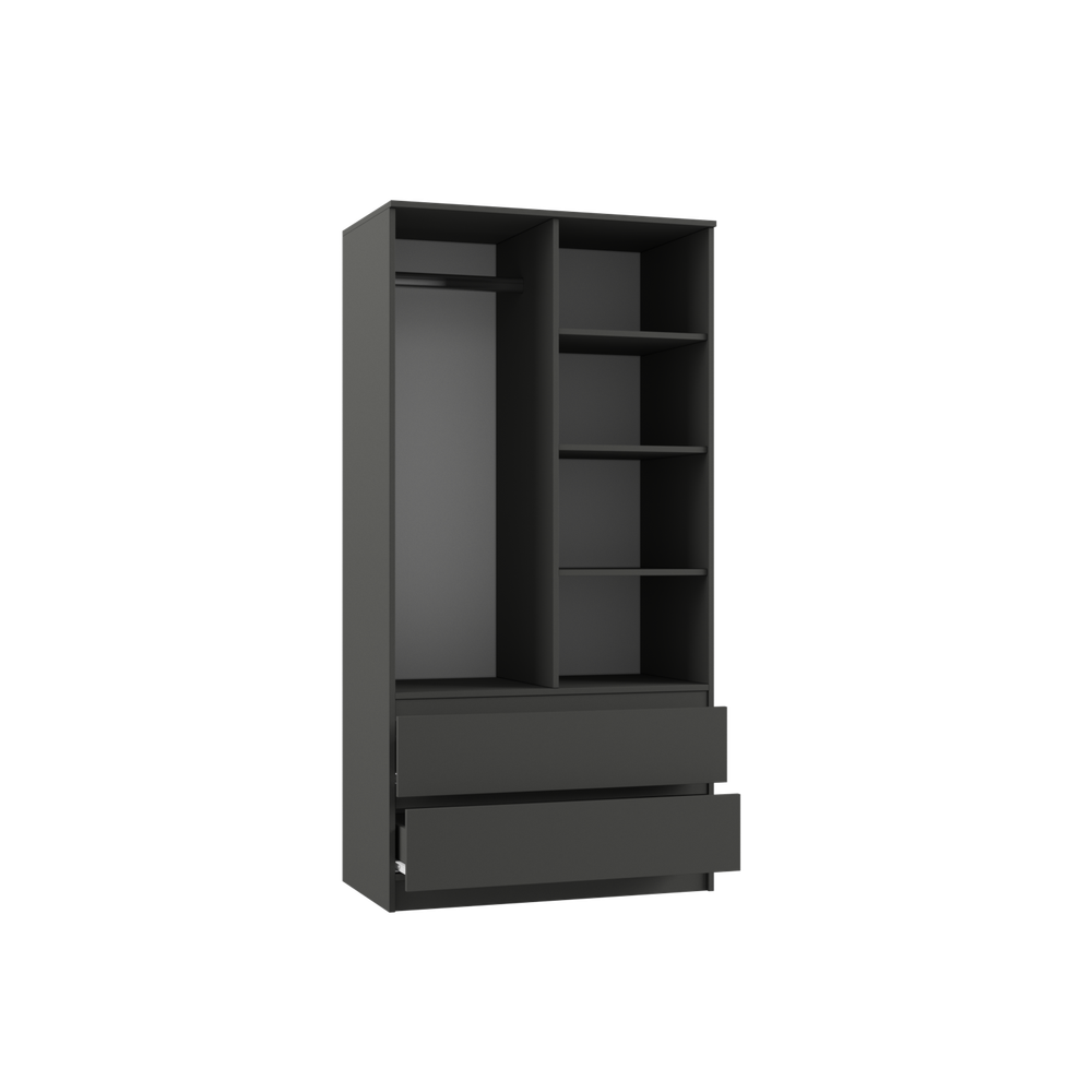 МС Мадера Шкаф Ш1800 900*1800*520 (лдсп графит новый)