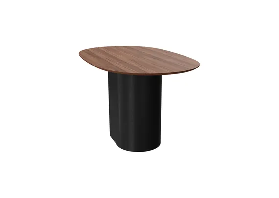 Стол обеденный Type овальный 140*85 см (орех/черный)