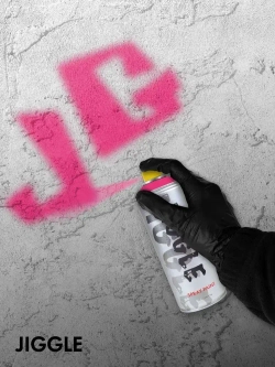 Аэрозольная краска для граффити в баллончике JIGGLE PRO суперматовая, 520 мл, RUBY / Рубин