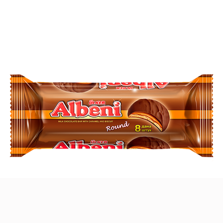 Печенье Albeni Uker Round шоколад с печеньем и карамелью 8 шт